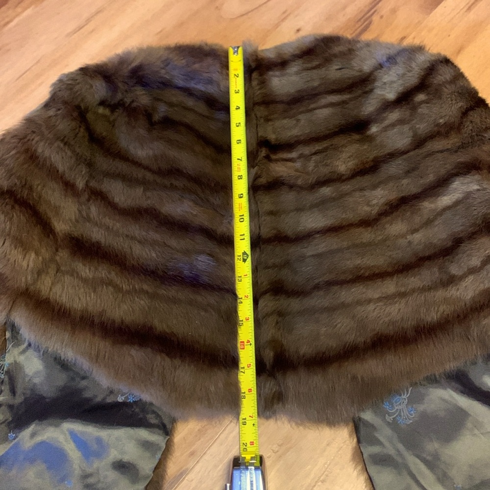 Beautiful vintage genuine formal fur stole, chocolate brown - Picture 14 of 14